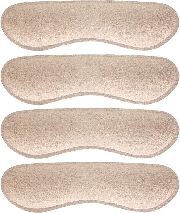 Dr. Foot's Heel Grips Liner Insert for Loose Shoes - Non-Slip Shoe Inserts Preventing Heel Slipping and Rubbing (Beige)