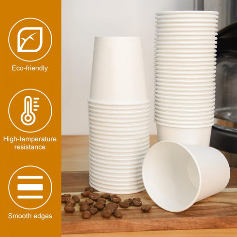 Vumdua 800 6 oz Pcs Disposable Paper Coffee Cups, Hot Cold Beverage Drinking Cup for Coffee, Tea, Juice, Espresso