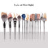 Makeup Brushes, Daubigny 16Pcs Silver Premium Synthetic Brush Set for Foundation, Powder, Concealers, Eye Shadows