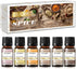EUQEE 6pcs Premium Fragrance Oils Spice Gift Set - Sandalwood, Harvest Spice, Gingerbread, Pumpkin Pie, 10 ML