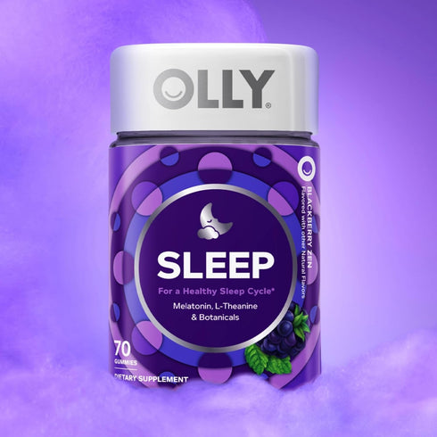 Gummy, 3 35 70 Count OLLY Sleep Sleep Support Supplement,* mg Melatonin, L-Theanine, Chamomile and Lemon Balm Extracts