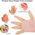 Skylety 30 Pieces Finger Sleeves with Storage Bag, Thumb Splint Brace Support for Pain Relief, Beige