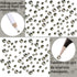 LPBeads 3456 Pieces Transparent Black Flat Back Round Crystal Rhinestones - 6 Sizes for Crafts, DIY with Tweezers