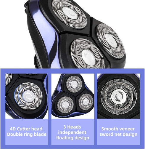 Replacement Shaver Head for FS-8600 Electric Shaver, 4 in 1 Rotary Men Shaver Beard Trimmer