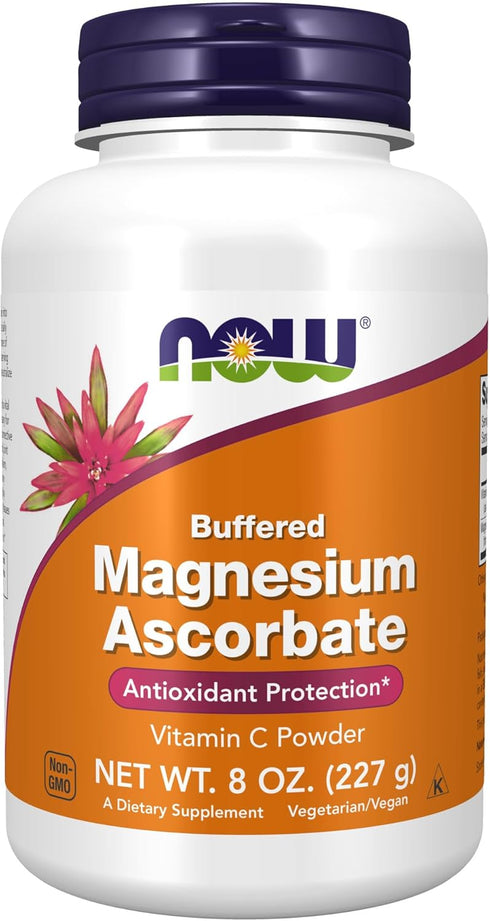 NOW Supplements, Magnesium Ascorbate Powder, 8-Ounce, Buffered, Antioxidant Protection*