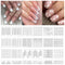 TailaiMei 1768 Pieces French Manicure Nail Stickers, 60 Designs, Nail Art Tips Guides for DIY Decoration (36 Sheets)