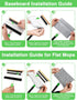 Nicecastle 4-in-1 5 1 Baseboard Cleaning Tool with Handle Reusable Pads Stiff Bristle Brush Carpet Rake for Pet Hair