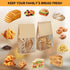 Sowinvent 50 Count, 50% 15.7 10.2 5.1 Packaging Extra Large Bread Bags for Homemade, Thicker Sourdough Paper With Ties