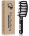 KTKUDY Detangling Hair Brush - Boar Bristle & Tangle-Free Design for Kids, Women, Men (Black)