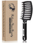 KTKUDY Detangling Hair Brush - Boar Bristle & Tangle-Free Design for Kids, Women, Men (Black)
