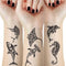 12 Sheets Temporary Tattoos for Men | Maori Stingray Shark Whale Polynesian Tribal Fake Tattoo