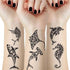 12 Sheets Temporary Tattoos for Men | Maori Stingray Shark Whale Polynesian Tribal Fake Tattoo