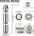 Extended Small Pill Case Necklace, Titanium Mini Pill Container with Chain, Waterproof Holder for Emergency Aspirin