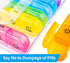 ZIKEE Compact Weekly Pill Organizer 3 Times a Day - 7 Day Pill Box with Roomy Case for Vitamins, Fish Oils, Supplements