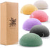 Konjac Facial Sponges for Cleansing and Exfoliating, Natural Cleaning Puff Scrubber for Face and Body