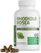 Bronson Rhodiola Rosea Vegetarian Capsules | 60 Count | Adaptogenic Herb for Brain, Stress & Mood Support