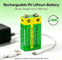 Svenirven 9V Battery,3600mAh 9V Rechargeable Batteries for Smoke Detector