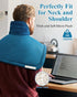 Electric Heating Pad for Neck and Shoulder, Blue, Gifts for Men Women Mom Dad, Pain Relief for Back