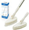 Qaestfy Shower Scrubber Cleaning Brush Combo with 51'' Adjustable Long Handle for Bathroom Cleaning