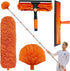 20+ Feet High Reach Duster Kit with 3-14 ft Extension Pole, High Ceiling Dusting and Window Cleaning Kit