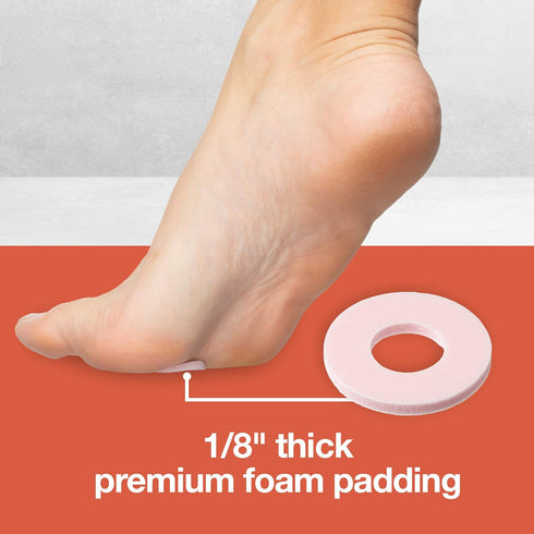 ZenToes Callus Cushions: Round Foam Padding for Foot Pain Relief (48 Count)