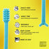 V4 Hard Plastic Denture Brush, Denture Gel Adhesive Remover for Oral Hygiene with Textured Grip and Rigid Bristles