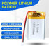 112840 3.7V Lipo Battery 1300mAh Rechargeable Lithium Polymer Pack with JST PH2.0mm Connector for Electronics