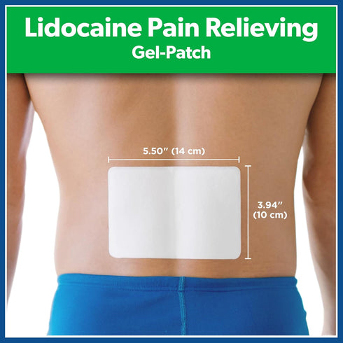 Salonpas Lidocaine 4% Pain Relieving Gel-Patch, 6 Count for Back, Neck, Shoulder, Knee & Elbow