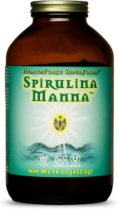Spirulina Manna Powder - HealthForce SuperFoods, 16 Oz