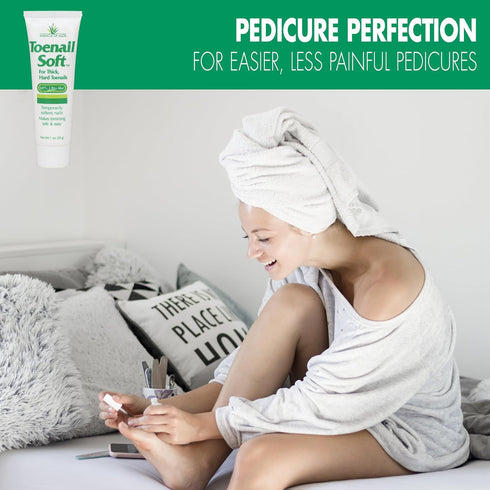 Toenail Soft Temporary Nail Softening Cream for Thick, Hard Toenails with Aloe, 1 Oz