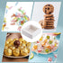 BENECREAT 20 Pack White Kraft Paper Boxes with Clear Window, 3.6x3.6x1.4, Gift Packaging for Bakery Cookies Cake Candy
