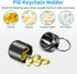 CHIVENIDO Pill Keychain Holder, Small Waterproof Pill Box Organizer, Portable Pill Holder Keychain, Gray