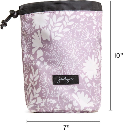 Jadyn Cinch Top Compact Travel Makeup Bag, Cosmetic Organizer for Women (Dusty Lavender)