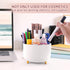 360 Rotating Makeup Organizer, 5 Slot Makeup Brush Holder, Spinning Cosmetic Organizer for Bedroom (White)
