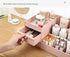 Simbuy Pink Makeup Organizer for Vanity— Bathroom Countertop Cosmetics Organizer with Drawers for Lipstick and Jewelry