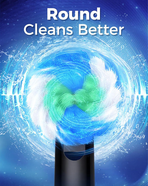 Teeaegis 8 3 2-Minute 45-Day Rotating Electric Toothbrush with Brush Heads for Adults and Kids, Modes Rechargeable