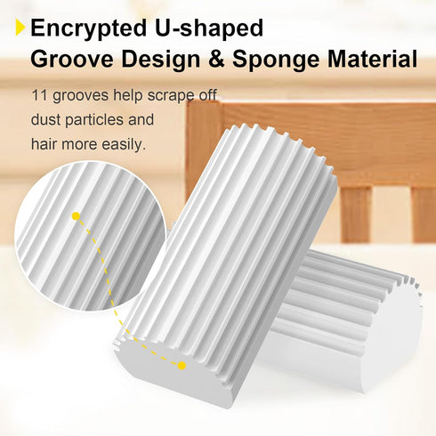 2-Pack Damp Clean Duster Sponge, Sponge Cleaning Brush, Duster for Cleaning Blinds, Glass, Baseboards, Vents, Railings, Mirrors, Window Track Grooves and Faucets by Jeymei