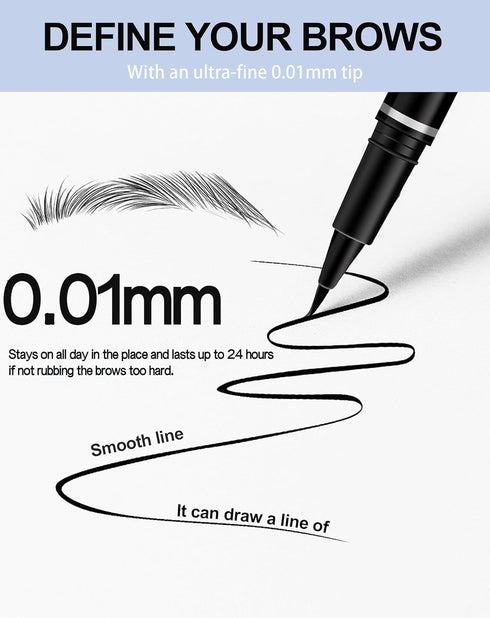 5 Colors Eyebrow Pencil, Multifunctional Ultra-Fine Liquid Eyeliner & Eyebrow Pencil, Long-Lasting Waterproof