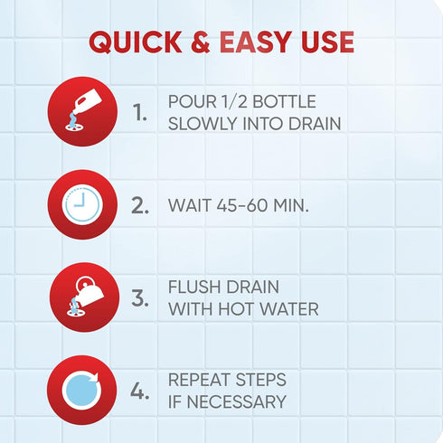 Drano Balance Unscented Liquid for All Pipes, Clears Clogs in Under an Hour, Normal Use