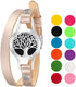 Wild Essentials Tree of Life Essential Oil Leather Wrap Bracelet Diffuser Kit - Gift Set with Essential Oil