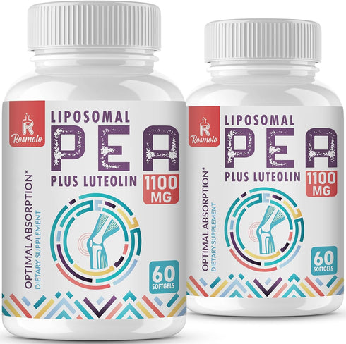 Liposomal Palmitoylethanolamide 1000 mg + Luteolin 100 mg, Enhanced Absorption, 120 Softgels