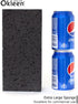Big Sponge, Made in Europe, 6 Pack, Black, 8.9x4.3x2.4 Inch Extra Large Odorless Commercial Sponge for All Purpose