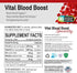 Vital Blood Boost - 90 Tablets, 90 Day Supply - Dietary Supplement for White and Red Blood Cell Support with Iron,
