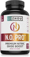 Zhou Nitric Oxide with L Arginine, Citrulline Malate, AAKG, Beet Root - 30 Servings, 120 Veggie Caps