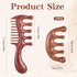 Xyembu 2Pcs 2 1 Wooden Scalp Massager Comb Wood Comb in Wide Fine Tooth with Handle for Hair Growth Natural Sandalwood