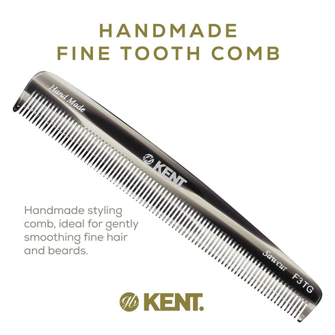 Kent F3T Fine Tooth Comb for Hair Care, Dandruff Comb for Men and Women, Parting Combs and Fine Teeth Combs
