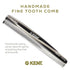 Kent F3T Fine Tooth Comb | Hair Care Comb for Men and Women, Dandruff Comb for Fine Hair