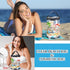 Sanwuta Beach Theme Clear Lotion Toiletry Bag, Travel Makeup Case, Waterproof PVC Cosmetic Bag with Handle, Zipper
