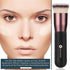 KINGMAS Premium Kabuki Makeup Brush, Flat Top Foundation Brush for Liquid, Cream, Powder, Blush Buffing (Black, A (Flat