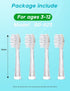 Set 4. SG-513 SG-2139 SG-977 SEAGO Kids Replacement Brushes, of Compatible Models (Clear, L)
